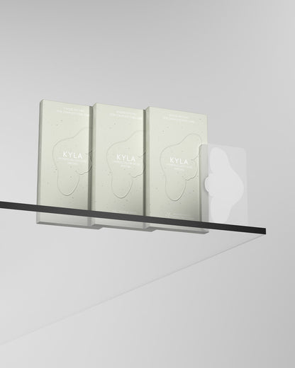 Three boxes of KYLA hydrocolloid nose patches on a shelf