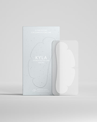 KYLA hydrocolloid chin patches box with a chin-shaped patch